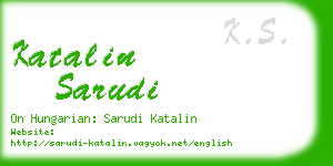 katalin sarudi business card